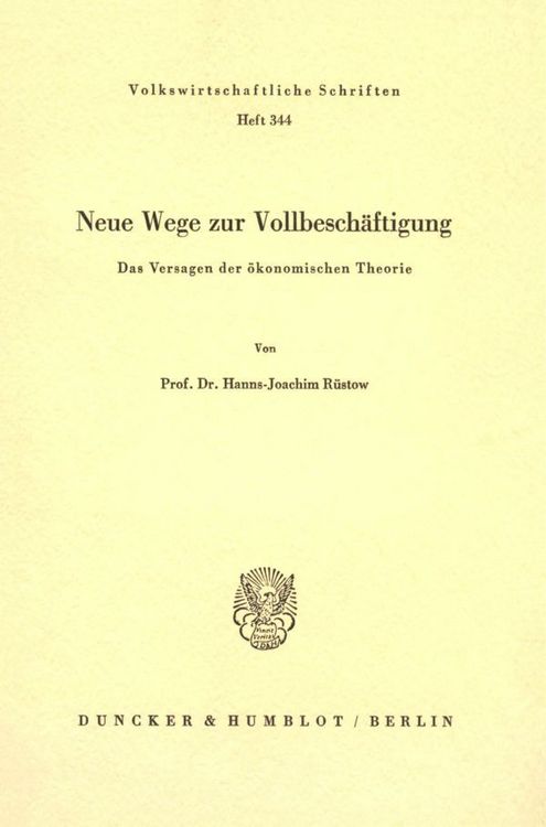 Produktbild: Neue Wege zur Vollbesch&auml;ftigung.