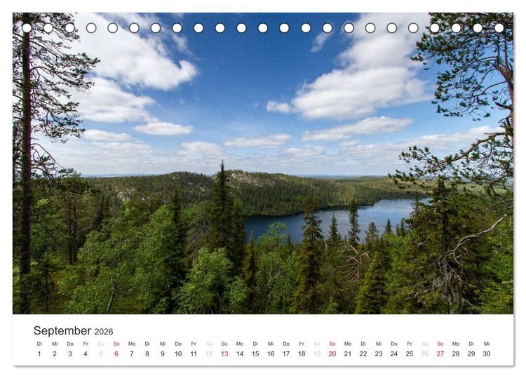 Produktbild: Naturparadies Finnland (Tischkalender 2026 DIN A5 quer), CALVENDO Monatskalender