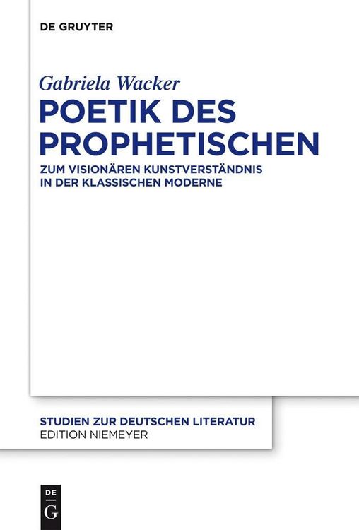 Produktbild: Poetik des Prophetischen