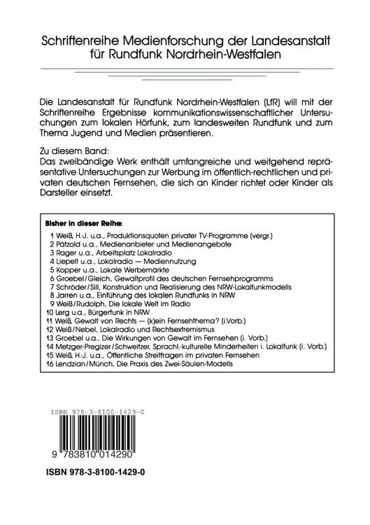 Produktbild: Fernsehwerbung und Kinder