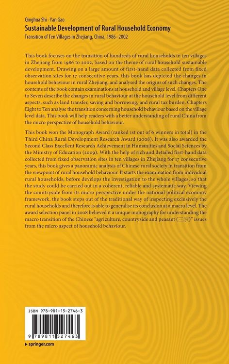 Produktbild: Sustainable Development of Rural Household Economy