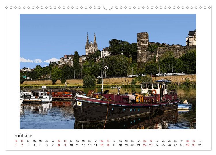 Produktbild: Berlioz et Zo&eacute; &agrave; Angers (Calendrier mural 2026 DIN A3 vertical), CALVENDO calendrier mensuel