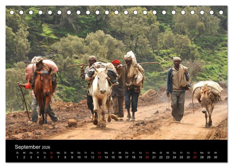 Produktbild: &Auml;thiopien Impressionen (Tischkalender 2026 DIN A5 quer), CALVENDO Monatskalender