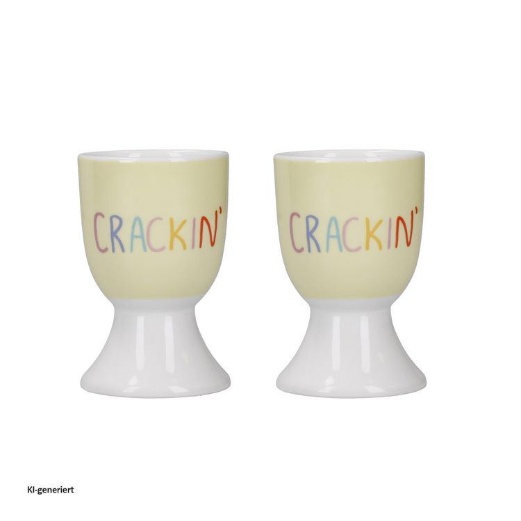 Produktbild: neuetischkultur Eierbecher Porzellan 2er-Set CRACKIN' Eierbecher Porzellan 2er-Set CRACKIN'