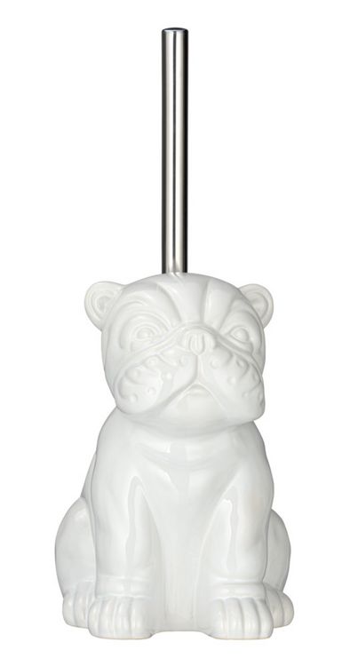 Produktbild: WC-Garnitur Mod. Bulldog Wei&szlig; Keramik, B&uuml;rstenkopf auswechselbar