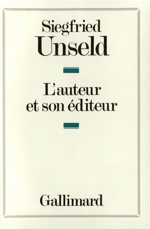 Produktbild: L'auteur et son &eacute;diteur