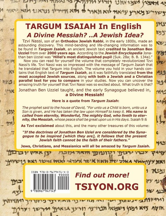 Produktbild: Tsiyon Edition Targum Isaiah In English with Parallel Jewish and Christian Texts