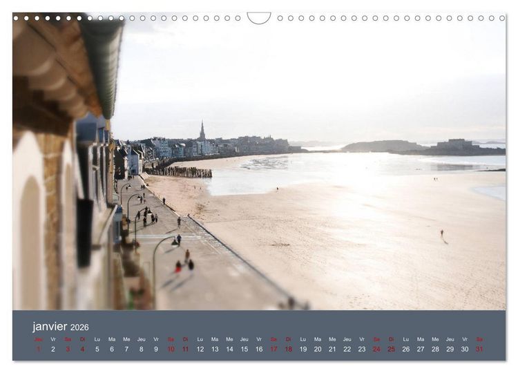 Produktbild: Sillonnez la plage (Calendrier mural 2026 DIN A3 vertical), CALVENDO calendrier mensuel