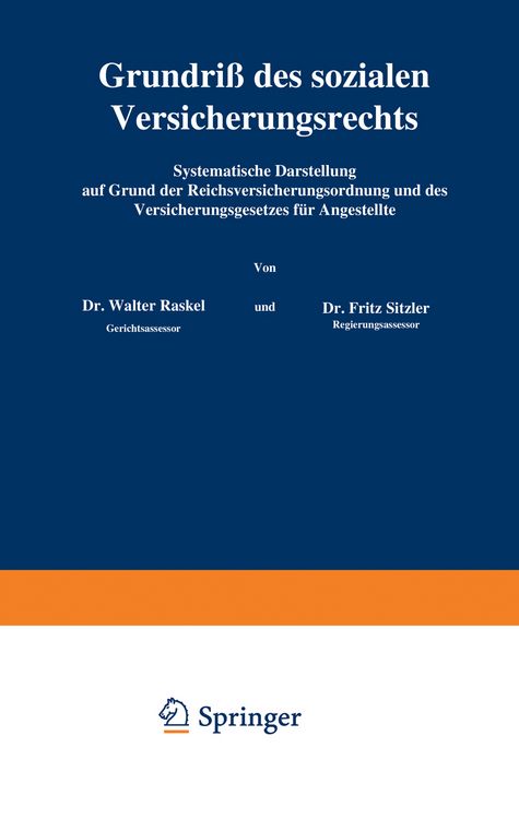 Produktbild: Grundri&szlig; des sozialen Versicherungsrechts