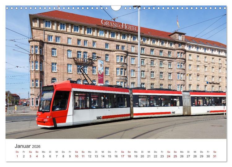 Produktbild: Trams und Stra&szlig;enbahnen (Wandkalender 2026 DIN A3 quer), CALVENDO Monatskalender