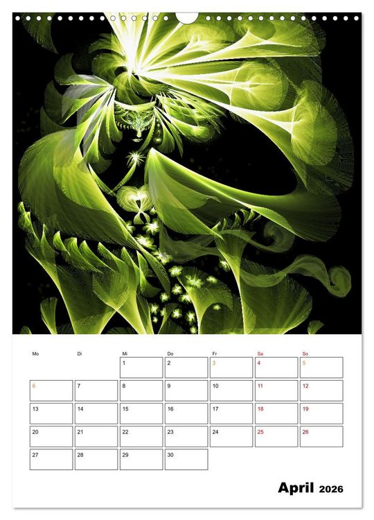 Produktbild: Zauberhaftes Textildesign (Wandkalender 2026 DIN A3 hoch), CALVENDO Monatskalender