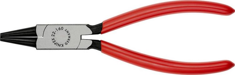 Produktbild: Knipex 22 01 160 Elektronik- u. Feinmechanik Rundzange Gerade Chrom-Vanadium Elektrostahl 160 mm