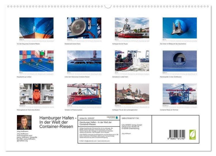 Produktbild: Hamburger Hafen - In der Welt der Container-Riesen (hochwertiger Premium Wandkalender 2026 DIN A2 quer), Kunstdruck in Hochglanz