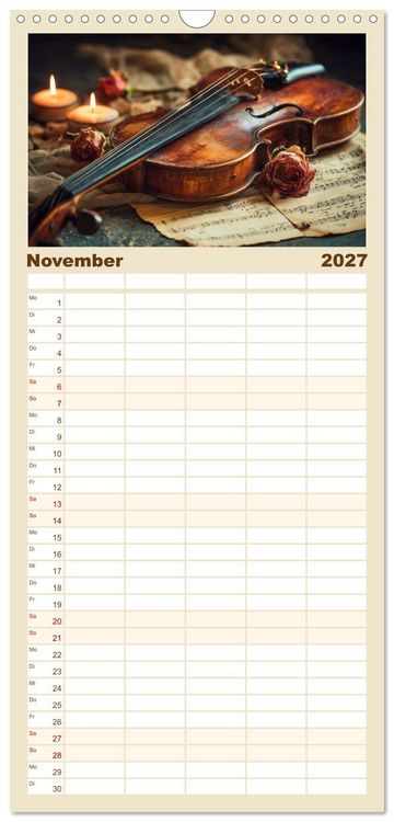 Produktbild: Familienplaner 2027 - Zeitgefl&uuml;ster mit 5 Spalten (Wandkalender, 21 x 45 cm) CALVENDO