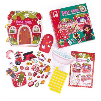 Produktbild: Lernspiel Roter K&auml;fer Busy Book mit Klettverschluss Emilias Erdbeerhaus RK1170-01