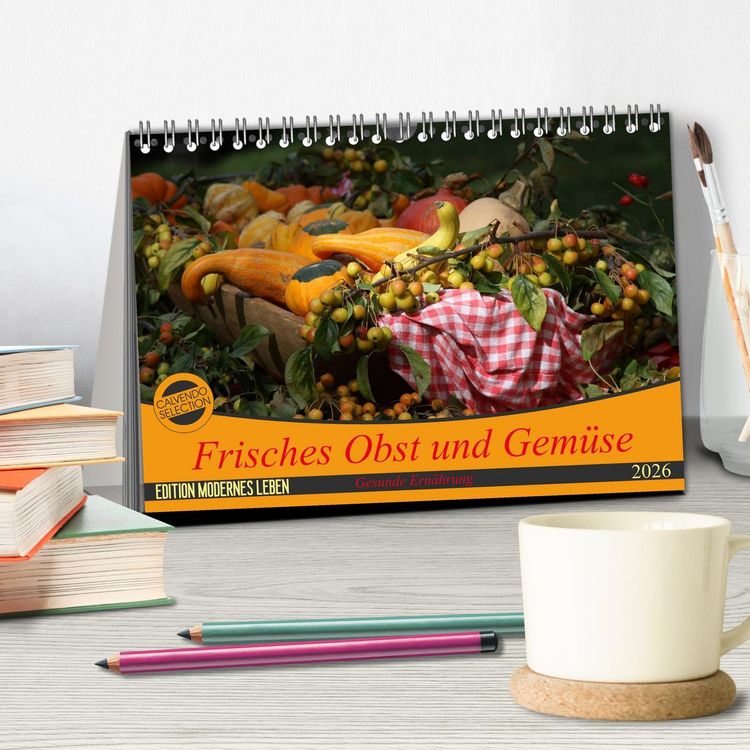 Produktbild: Frisches Obst und Gem&uuml;se (Tischkalender 2026 DIN A5 quer), CALVENDO Monatskalender