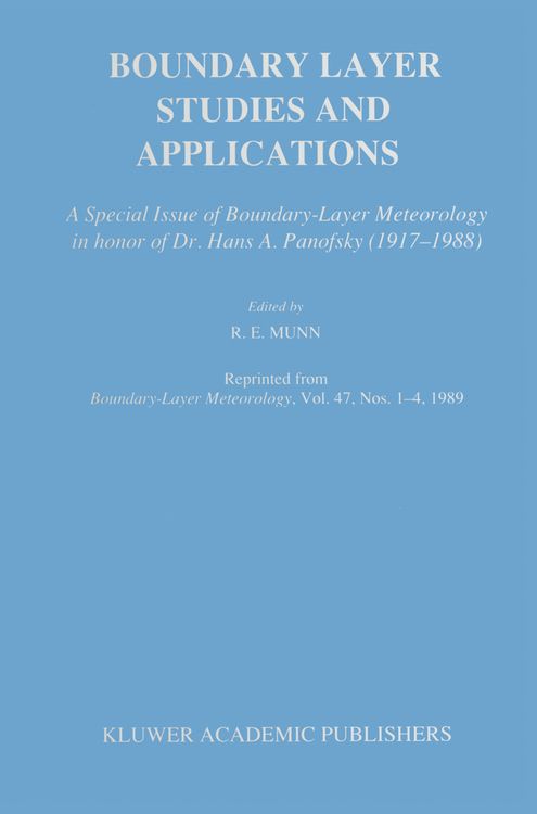 Produktbild: Boundary Layer Studies and Applications