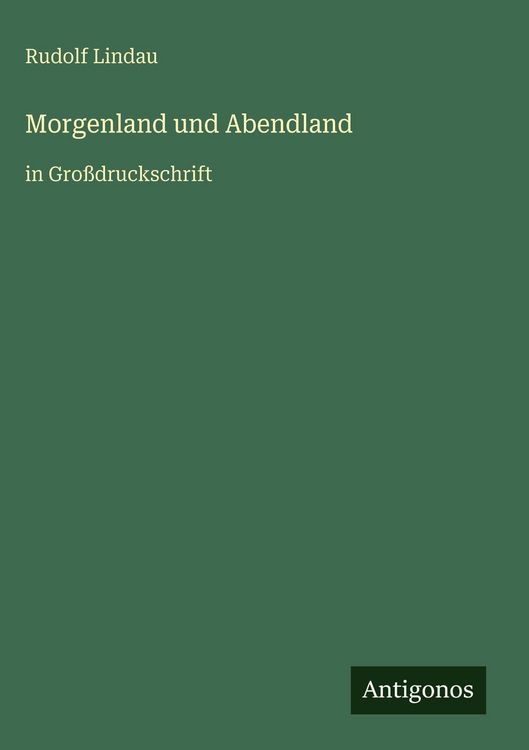 Produktbild: Morgenland und Abendland