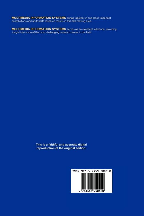 Produktbild: Multimedia Information Systems