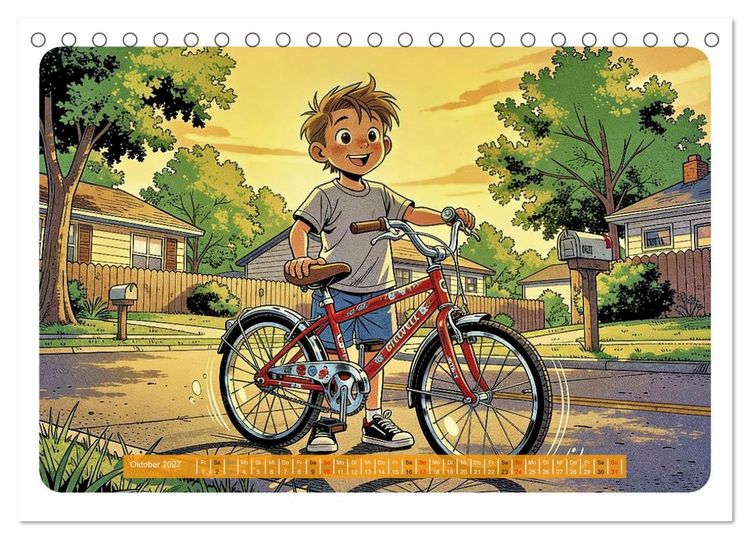 Produktbild: Mein erstes Fahrrad - Comic (Tischkalender 2027 DIN A5 quer), CALVENDO Monatskalender