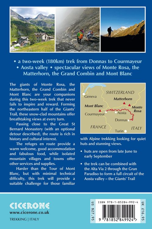 Produktbild: Trekking the Giants' Trail: Alta Via 1 through the Italian Pennine Alps