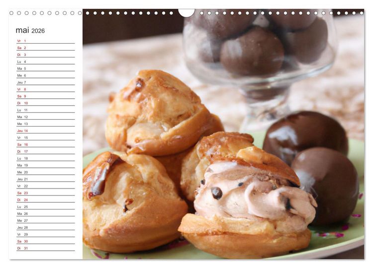 Produktbild: Gourmandises glac&eacute;es (Calendrier mural 2026 DIN A3 vertical), CALVENDO calendrier mensuel