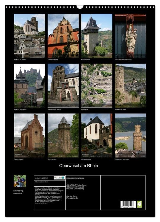 Produktbild: Oberwesel am Rhein (Wandkalender 2026 DIN A2 hoch), CALVENDO Monatskalender
