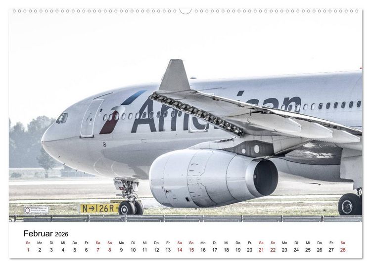 Produktbild: Planespotting am Flughafen M&uuml;nchen (Wandkalender 2026 DIN A2 quer), CALVENDO Monatskalender