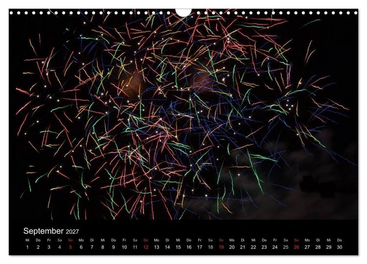 Produktbild: Feuerwerk (Wandkalender 2027 DIN A3 quer), CALVENDO Monatskalender