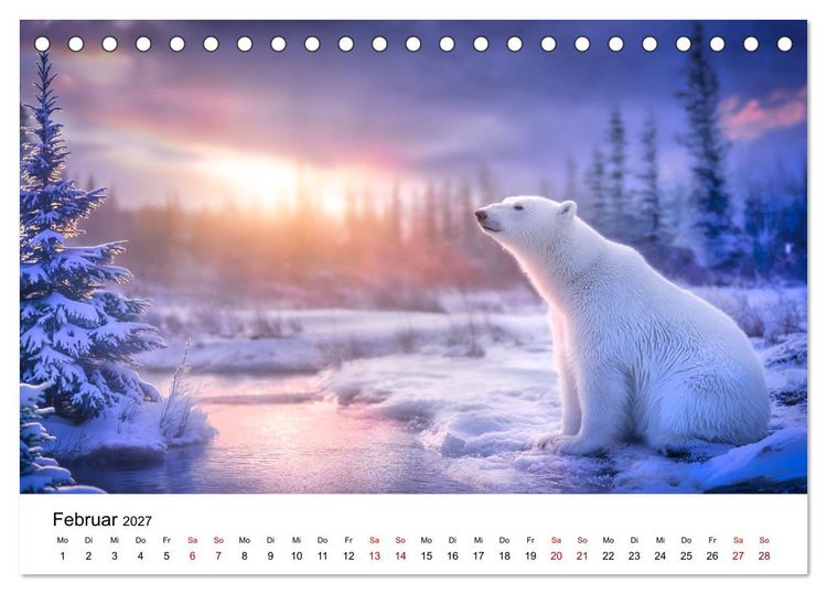 Produktbild: K&ouml;nige des Nordens - Begegnungen mit Eisb&auml;ren (Tischkalender 2027 DIN A5 quer), CALVENDO Monatskalender