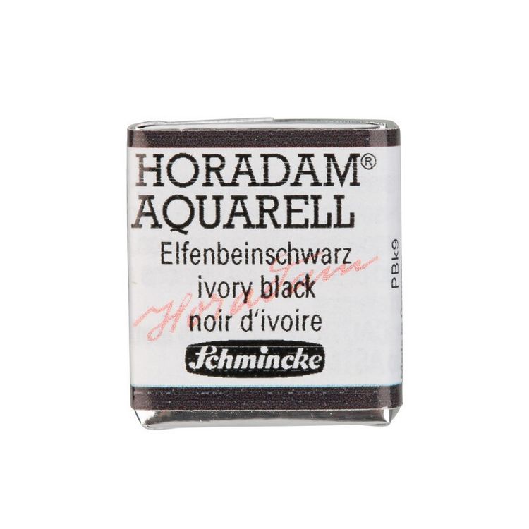 Produktbild: Schmincke Horadam Aquarell 1/2 N&auml;pfchen, Elfenbeinschwarz