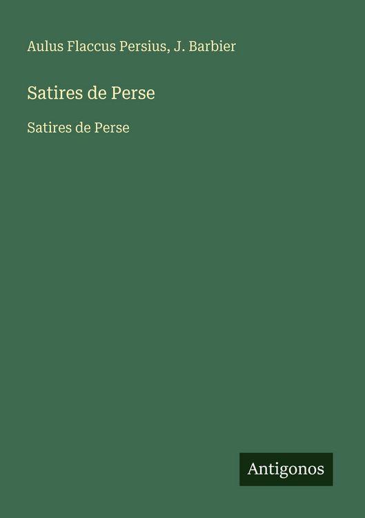 Produktbild: Satires de Perse