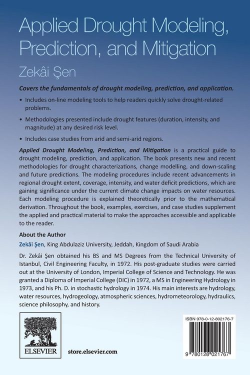 Produktbild: Applied Drought Modeling, Prediction, and Mitigation
