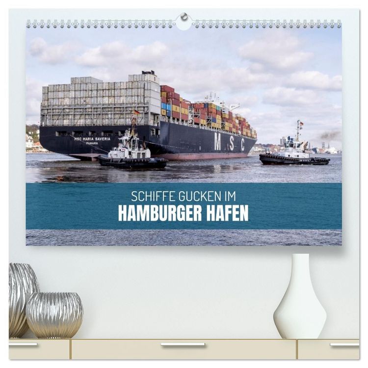Produktbild: Schiffe gucken im Hamburger Hafen (hochwertiger Premium Wandkalender 2027 DIN A2 quer), Kunstdruck in Hochglanz