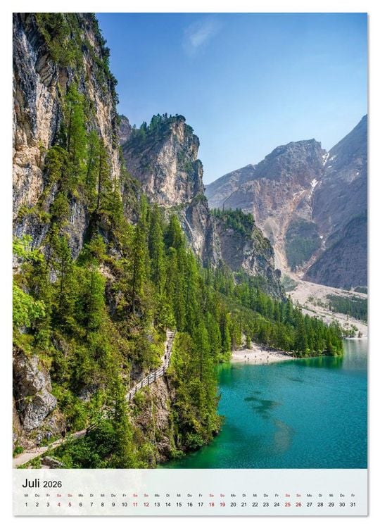 Produktbild: Pragser Wildsee - Der vielleicht sch&ouml;nste Bergsee der Dolomiten und S&uuml;dtirols (Wandkalender 2026 DIN A3 hoch), CALVENDO Monatskalender