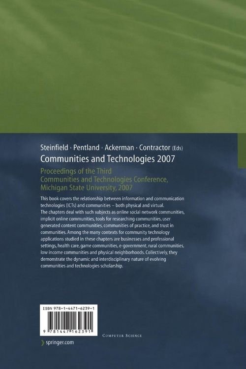 Produktbild: Communities and Technologies 2007
