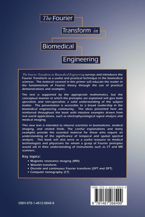 Produktbild: The Fourier Transform in Biomedical Engineering
