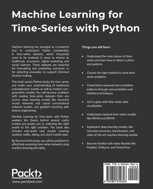 Produktbild: Machine Learning for Time-Series with Python