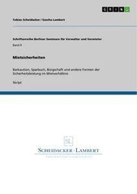 Produktbild: Mietsicherheiten