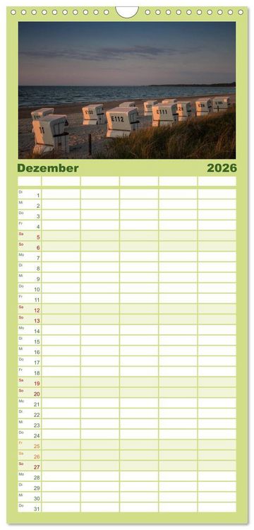 Produktbild: Familienplaner 2026 - Boltenhagen - Meer erleben mit 5 Spalten (Wandkalender, 21 x 45 cm) CALVENDO