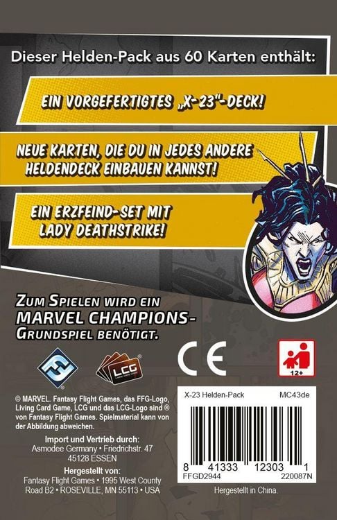 Produktbild: Boggs, M: Marvel Champions X-23 Hero Pack&nbsp;