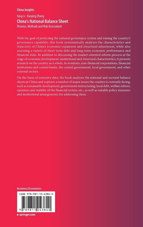 Produktbild: China's National Balance Sheet