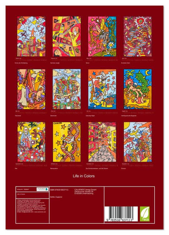 Produktbild: Life in Colors (Wandkalender 2026 DIN A4 hoch), CALVENDO Monatskalender