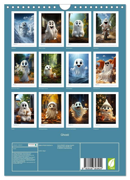 Produktbild: Ghosti (Wandkalender 2026 DIN A4 hoch), CALVENDO Monatskalender