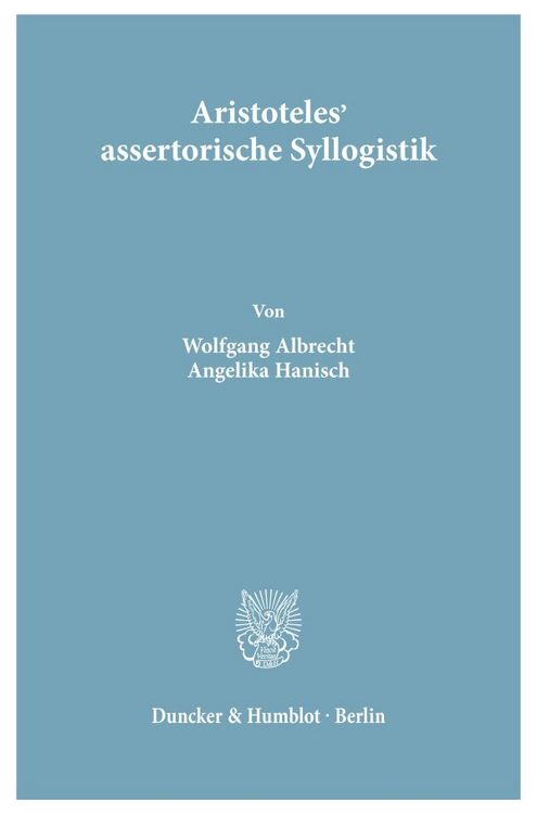 Produktbild: Aristoteles' assertorische Syllogistik.