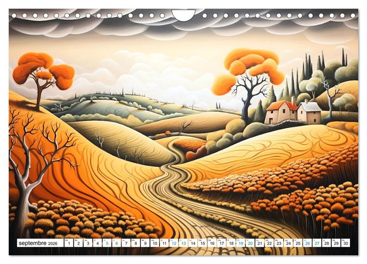 Produktbild: Paysages color&eacute;s (Calendrier mural 2026 DIN A4 vertical), CALVENDO calendrier mensuel