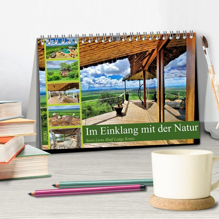 Produktbild: Im Einklang mit der Natur - Soroi Lions Bluff Lodge Kenia (Tischkalender 2026 DIN A5 quer), CALVENDO Monatskalender