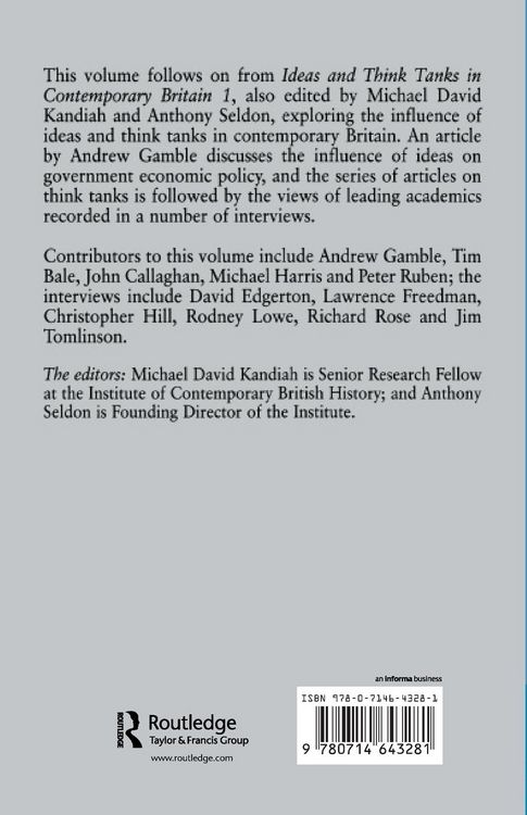 Produktbild: Ideas and Think Tanks in Contemporary Britain