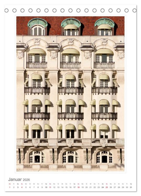 Produktbild: Architektur. eindrucksvolle Fassaden (Tischkalender 2026 DIN A5 hoch), CALVENDO Monatskalender