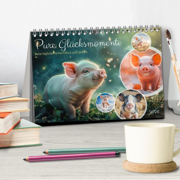 Produktbild: Pure Gl&uuml;cksmomente (Tischkalender 2026 DIN A5 quer), CALVENDO Monatskalender